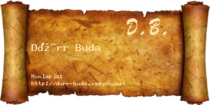 Dürr Buda névjegykártya